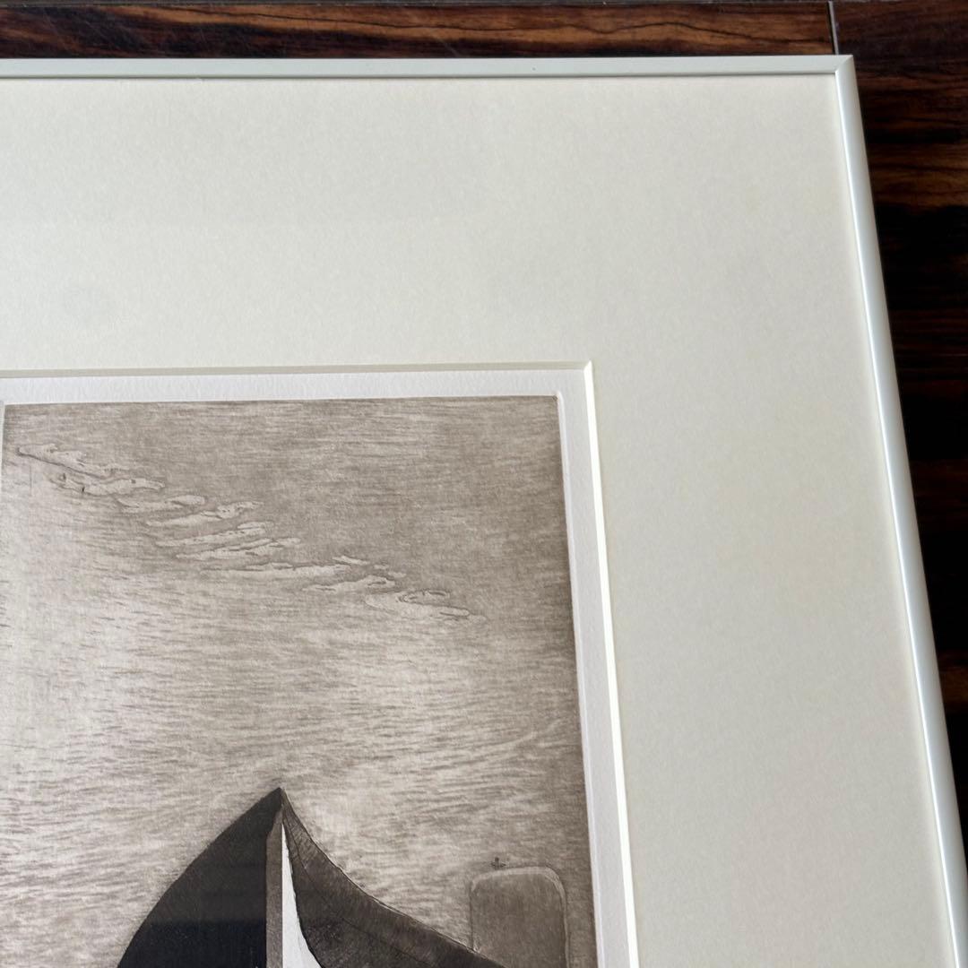 銅版画 Tomono 3/15 額装 ロンシャンの礼拝堂 絵画 C