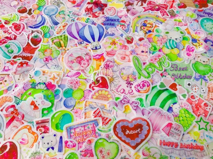 可愛いい❤️❤️フレークシール( ⸝⸝•ᴗ•⸝⸝ )くまさんと風船といっしょ♡♡