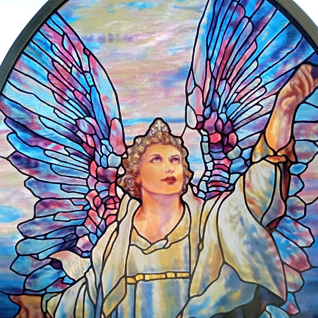 ルイスCティファニー ステンドグラスAngel of Peaceグラスマスターズ