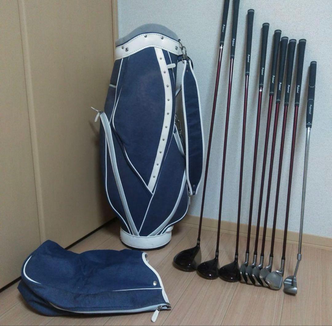 【良品】カレドニア CL- Ⅱレディースゴルフクラブ　9本セット　キャディバッグ