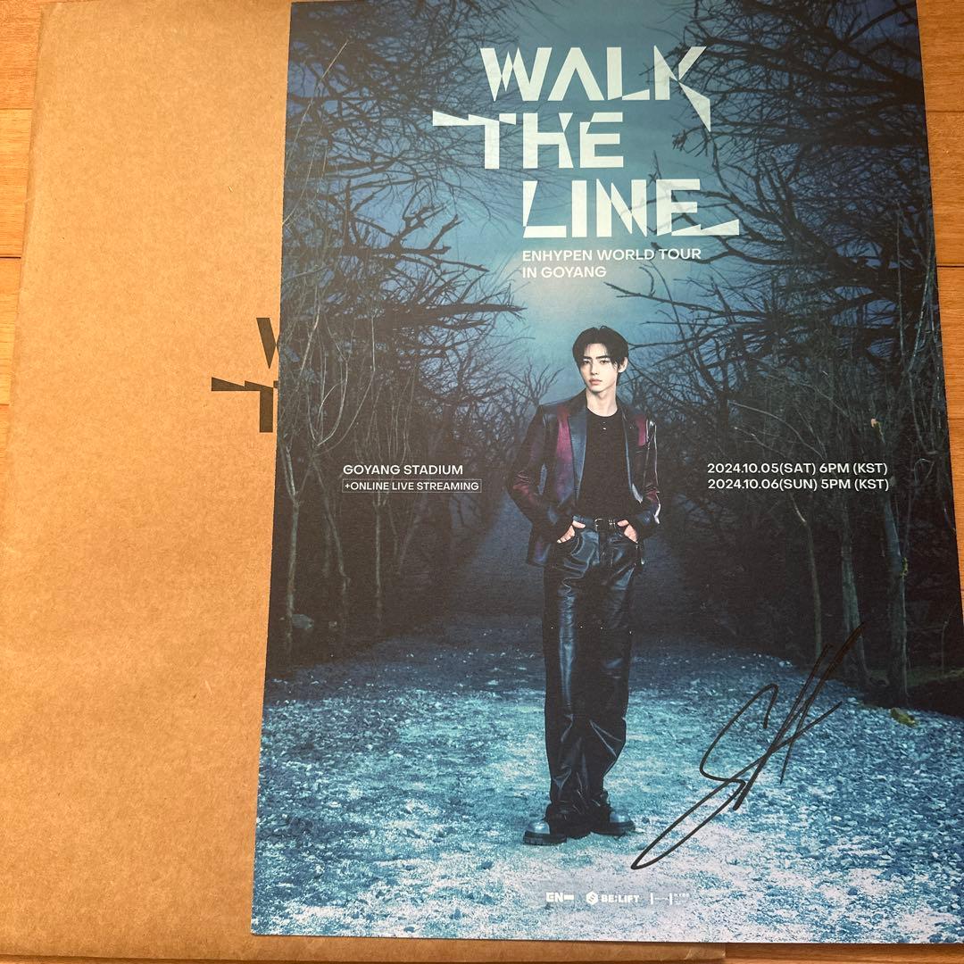 ENHYPEN WALK THE LINE 直筆サイン ポスター ソンフン
