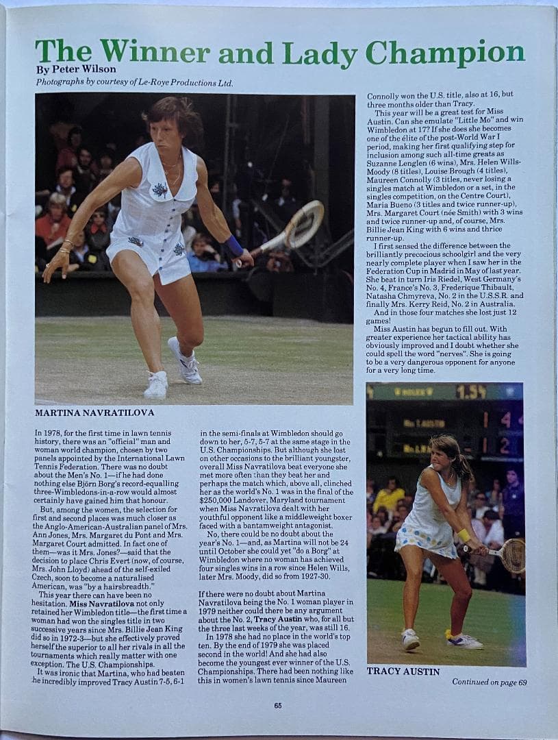 6/25/1980 ウインブルドン・テニス・チケットと当時の公式プログラム