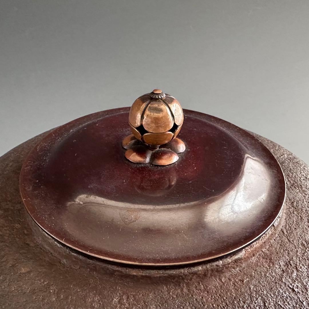 茶道具　丸釜　和田美之助　共箱　茶釜　風炉釜　茶の湯釜　京都　鋳物　稽古