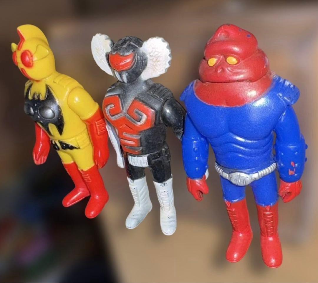 激レア！アクマイザーミニミニ ソフビ3体セット当時物タカトク昭和レトロ石森章太郎