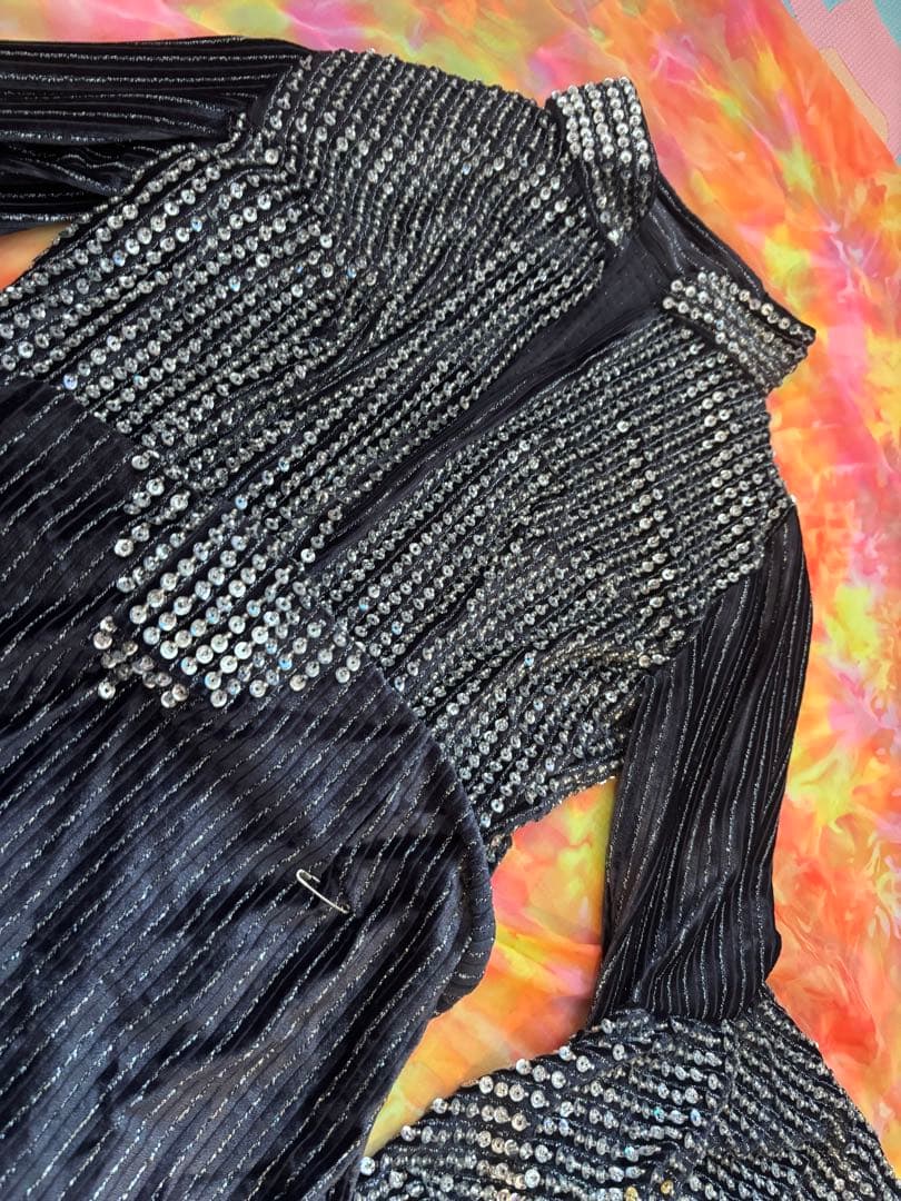 ダンス衣装　ベリーダンスetc ドレス　ワンピース　スパンコール(スリット有り)