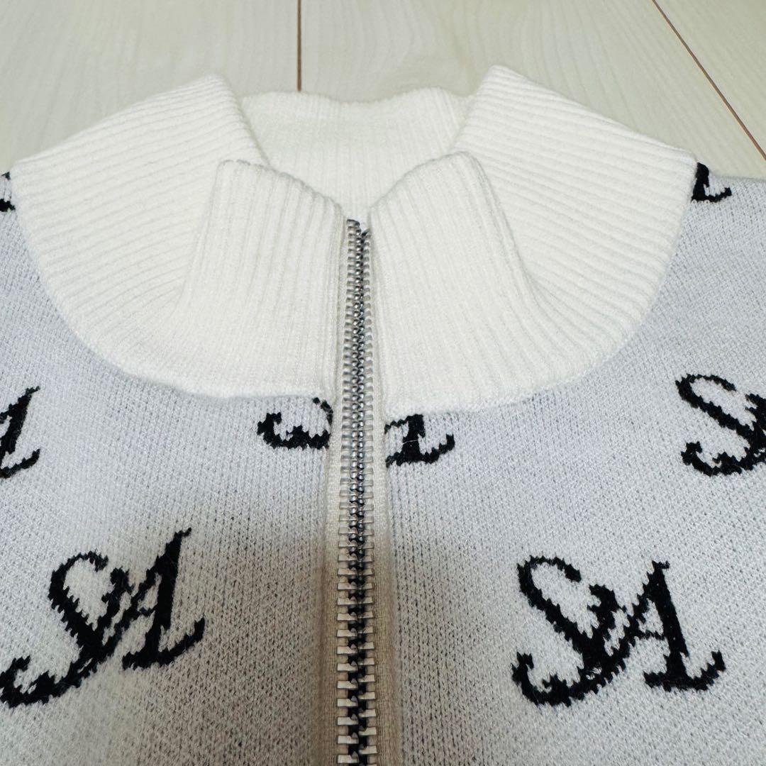 St ANDREWS 12G STAロゴジャガード ニットブルゾン メンズ AW