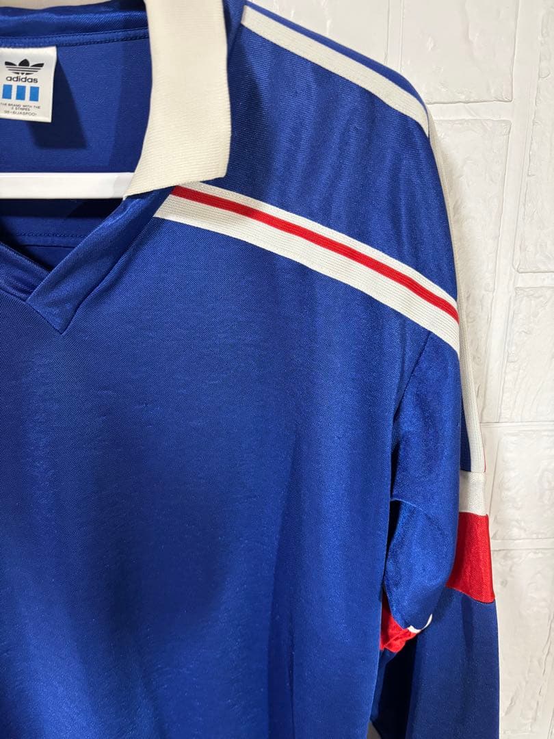 フランス代表　adidas 青 長袖シャツ