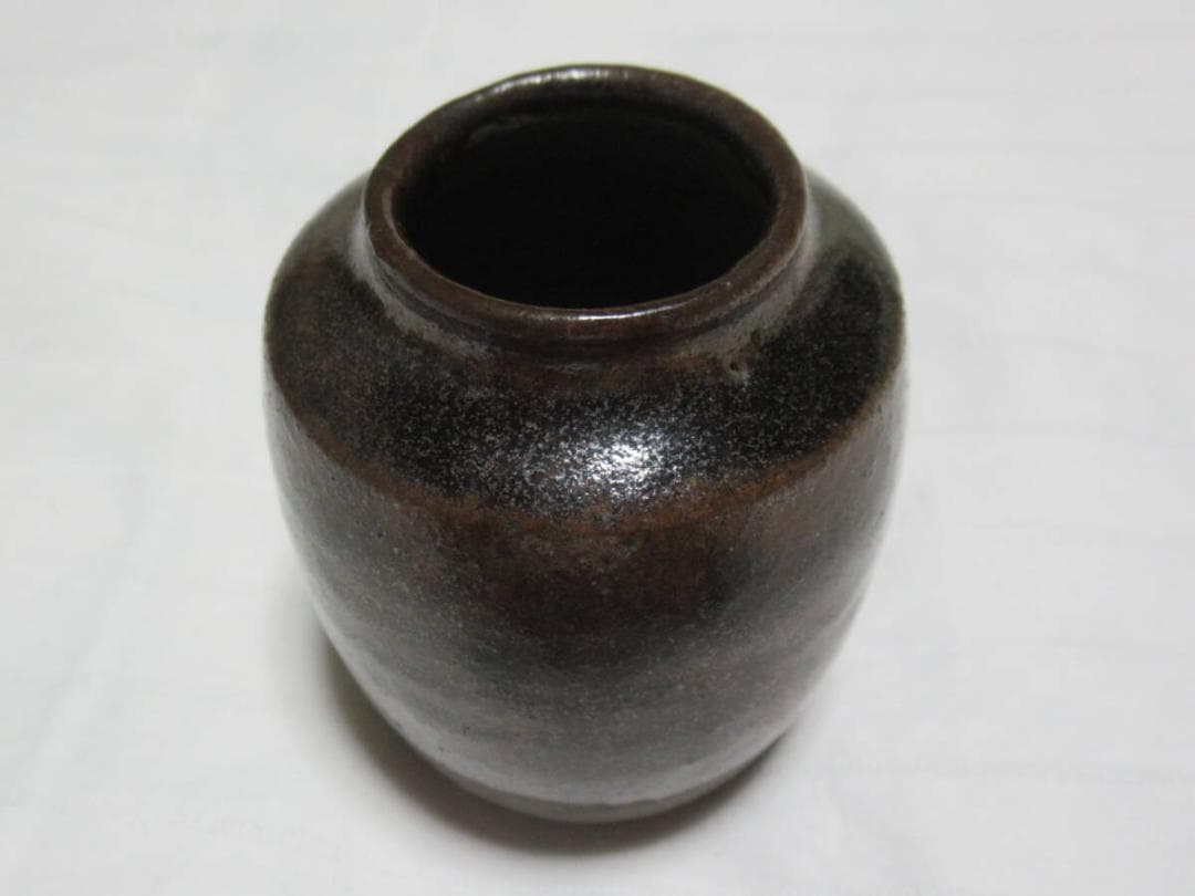 美品 安土桃山時代 鎌倉市旧家の茶道具◆古瀬戸肩衝茶入 高さ約7.5cm