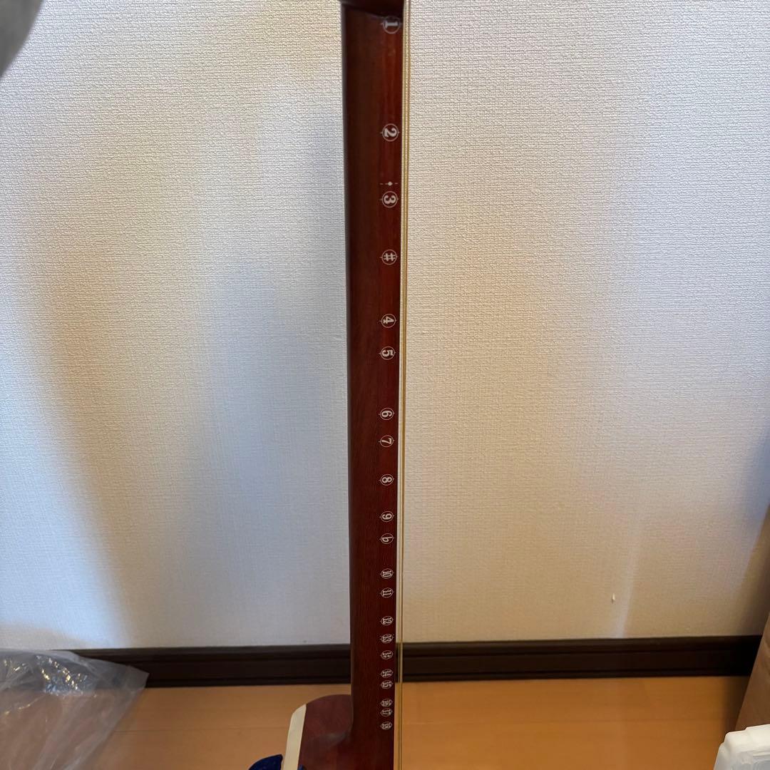 木製三味線本体 3弦 茶色