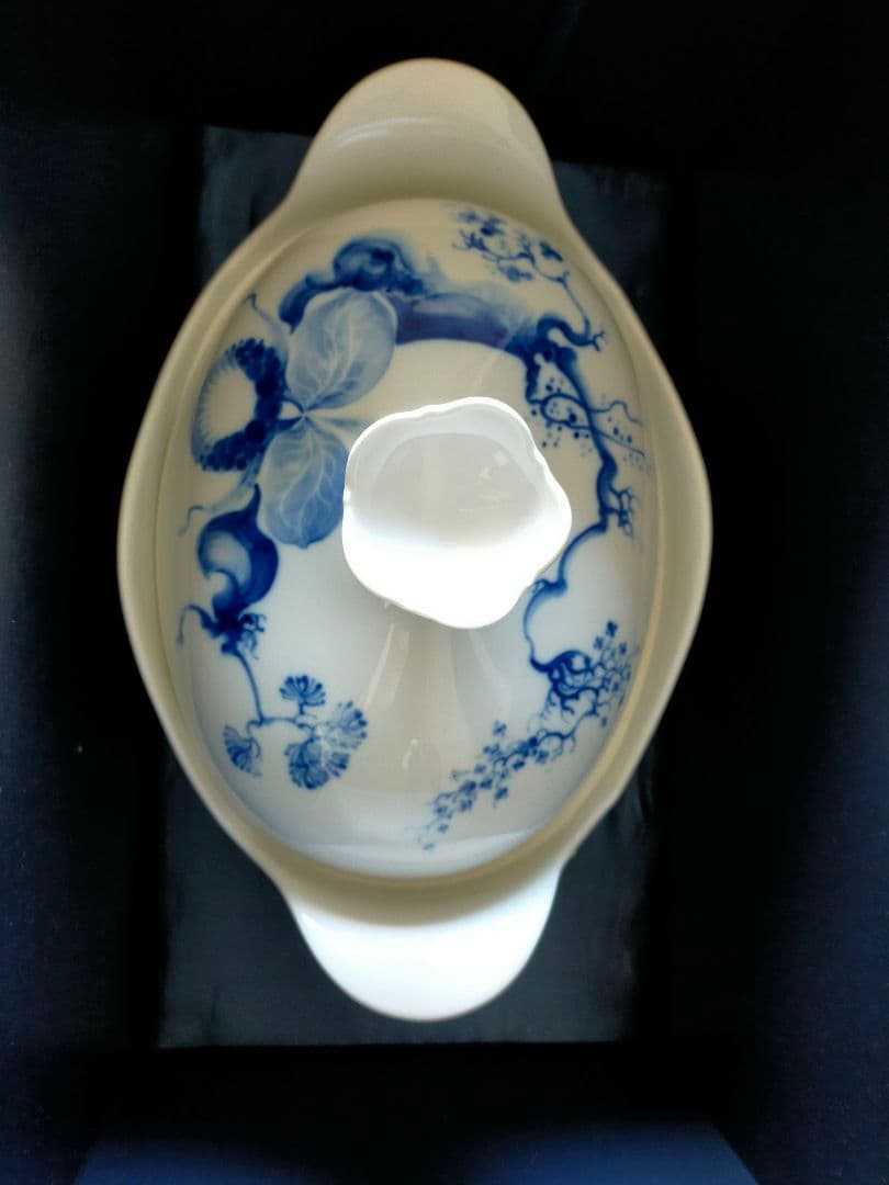 珍品★美品【MEISSEN】ブルーオーキッド　スープチューリン（大）