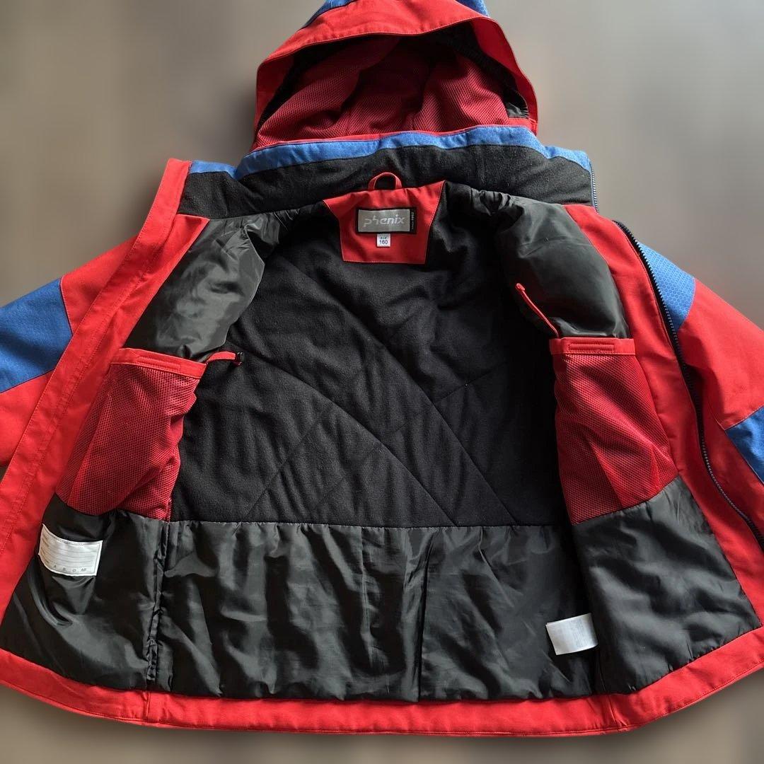 美品phenix スキーウェアセット 160 赤/青