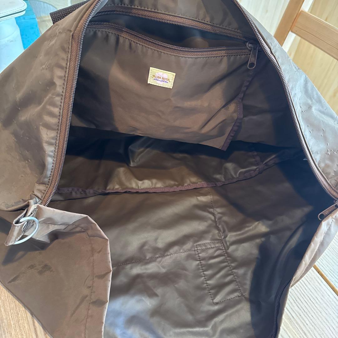 ALBAROSAブラウン ボストンバッグ ウエストポーチセット