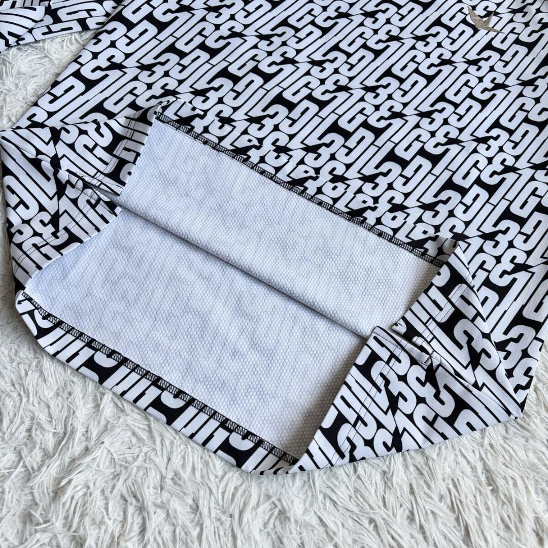 美品/6/XL ウノピュウノウグァーレトレ モックネック 長袖 ロゴ総柄