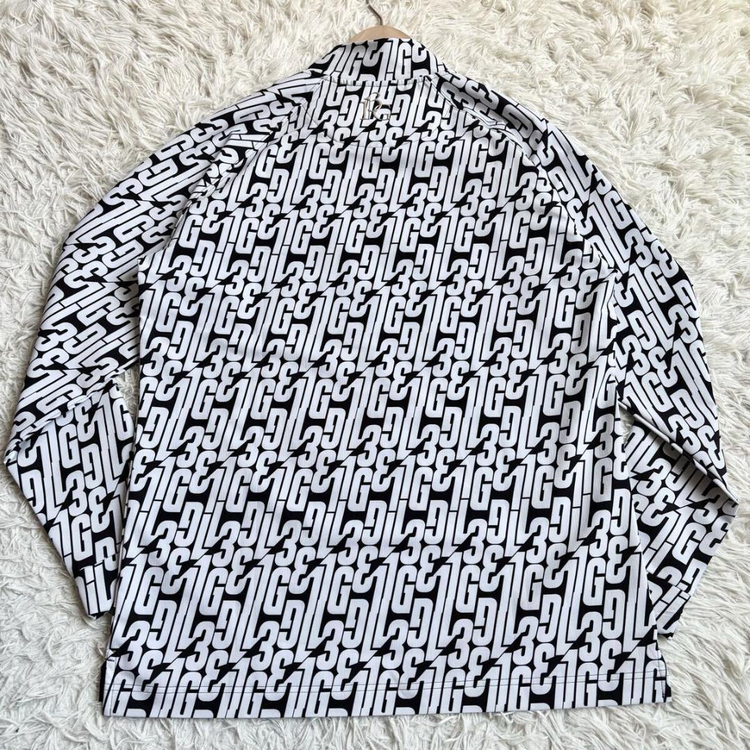 美品/6/XL ウノピュウノウグァーレトレ モックネック 長袖 ロゴ総柄