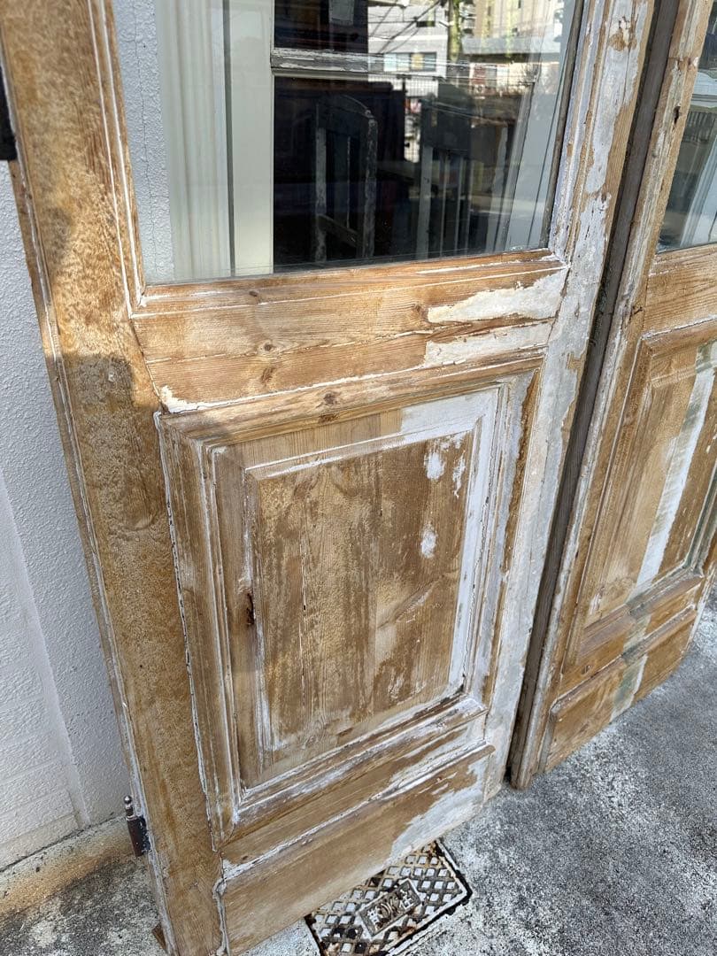 大型アンティーク　ドア2枚set　ヴィンテージ