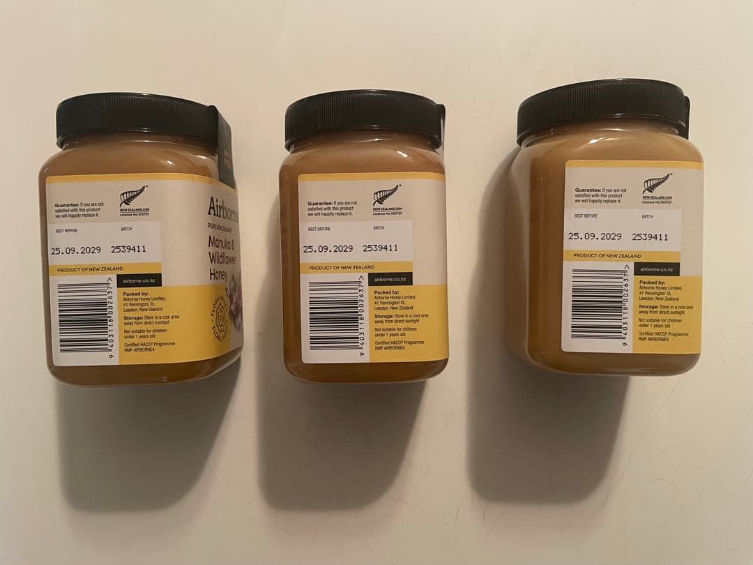 その他 Airborne Manuka & Wildflower Honey.3 pac