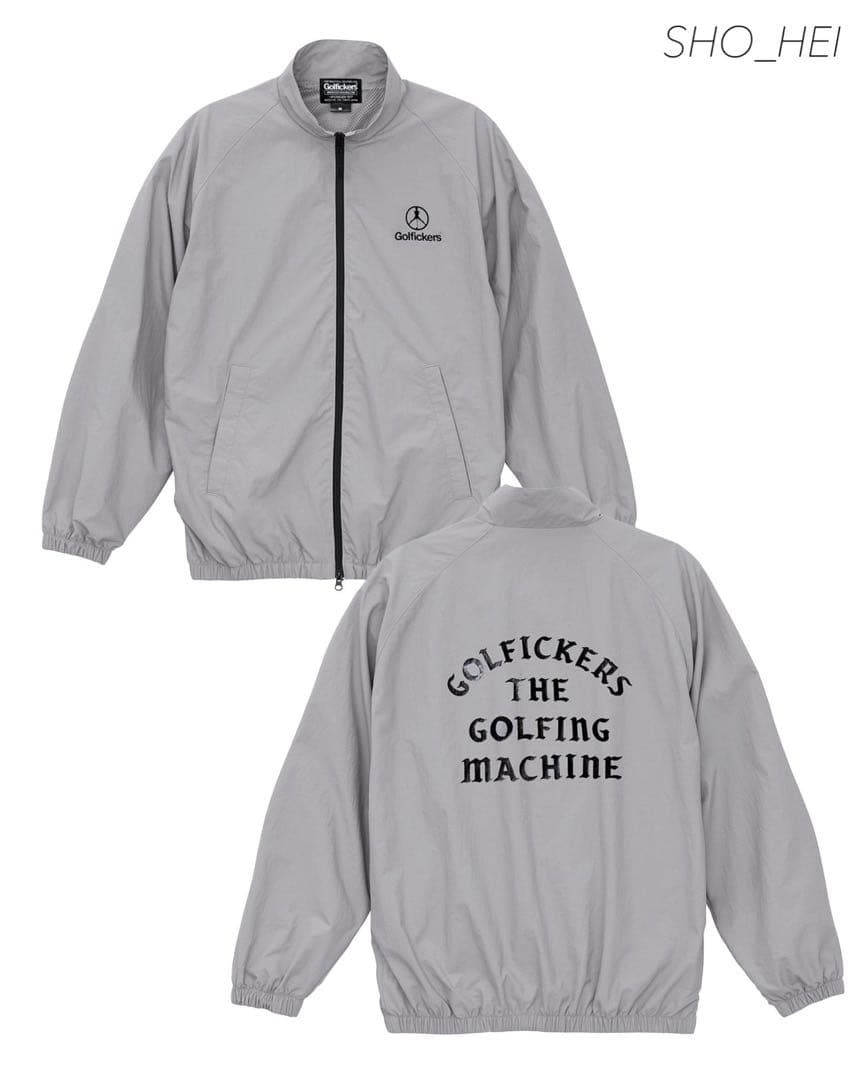 【新品】 Golfickers ナイロンジャケット（グレーＭ）