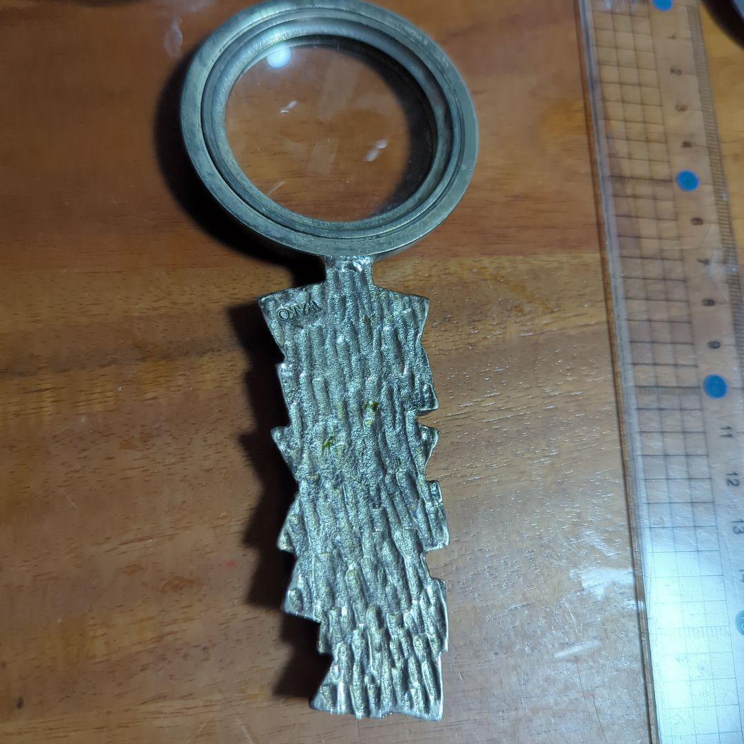 ベンッティ·サルパネヴァ 装飾的な金属製拡大鏡 約14.3cm 銀座和光取扱