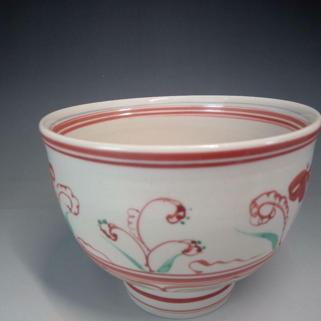 紅安南　茶碗