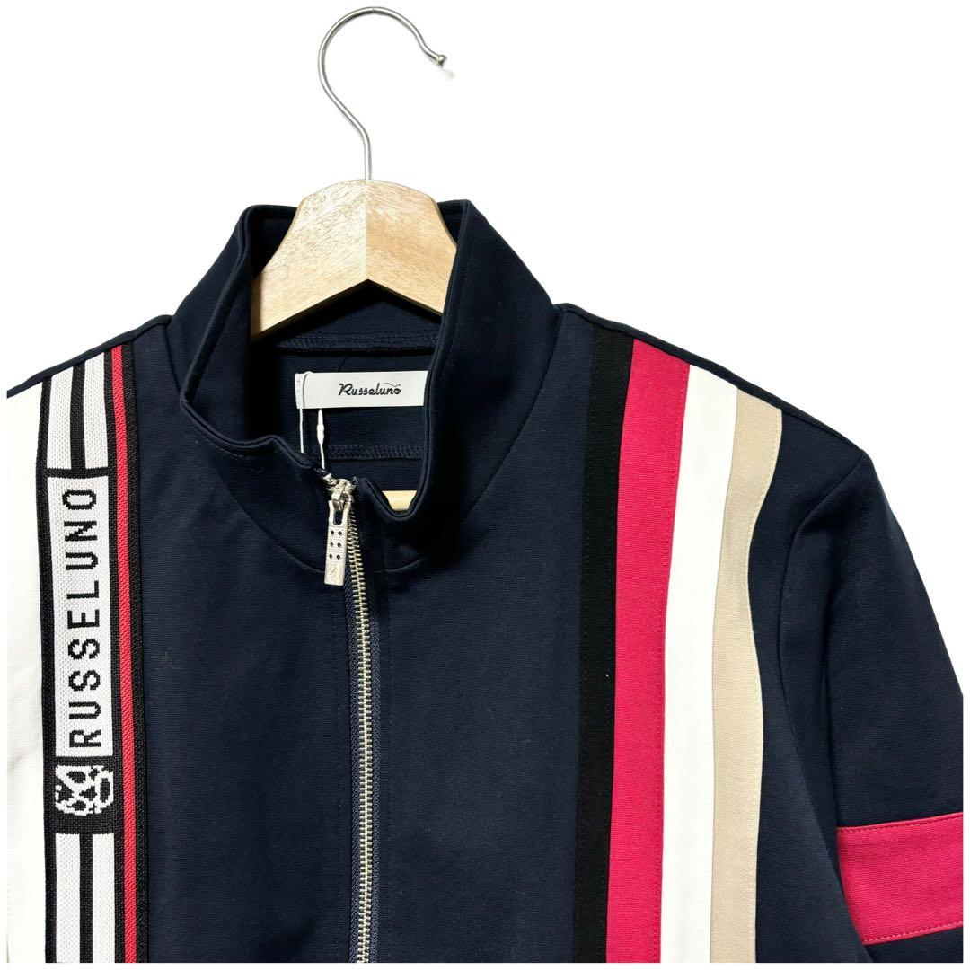 新品 ラッセルノ ゴルフ ライン トラック ジャージ ジャケット ネイビー M