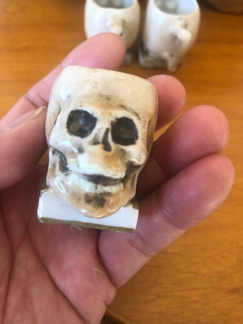 ビンテージ スカル　髑髏　骸骨　ネイバーフッド　アンティーク　レトロ