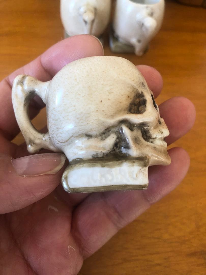 ビンテージ スカル　髑髏　骸骨　ネイバーフッド　アンティーク　レトロ