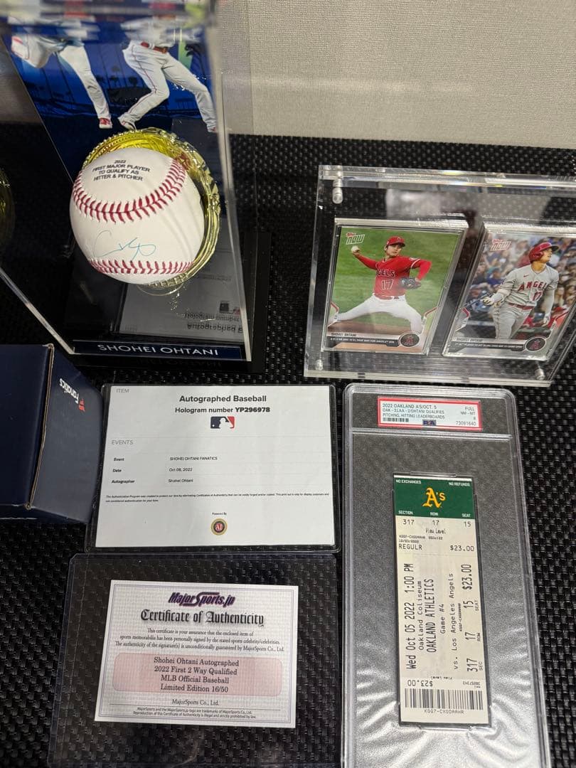 【50個限定】大谷翔平 直筆サイン MLB初投打規定数達成記念 MLBホログラム