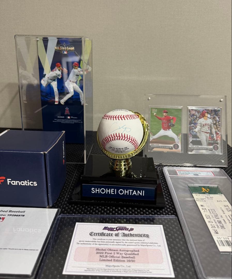 【50個限定】大谷翔平 直筆サイン MLB初投打規定数達成記念 MLBホログラム