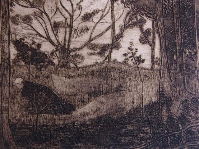 アルマン・セガン、落ち穂拾い、希少な画集より、高級新品額・額装付