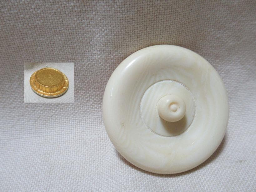 茶道具　黄瀬戸耳付　茶入　松本鐵山造　共箱