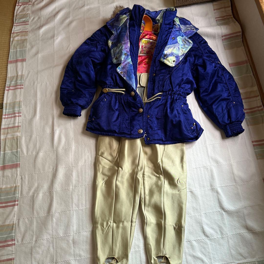 平成レトロ　ホワイトグースダウン　スキーウェア　　　　　　phenix