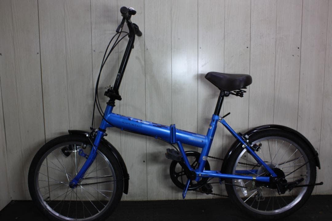 あさひ製casulyカジュリー 20型6速 AUTO LED仕様 折りたたみ　青