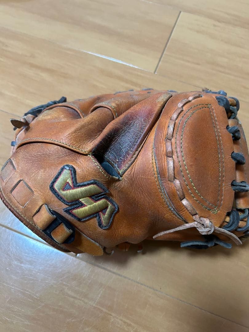 【最終値下げ】ブラウン 硬式グローブ 手縫いレース