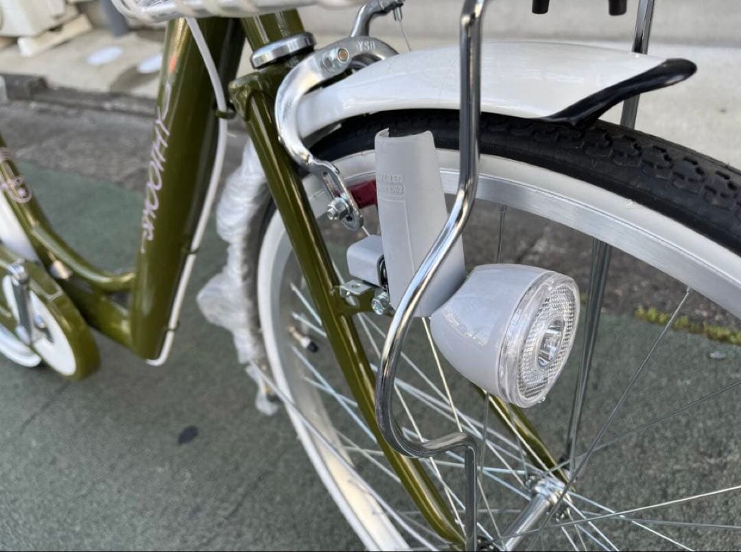 ジュニア自転車〓SMOOTHY★24インチ★LEDダイナモ★カーキ※配達地域限定
