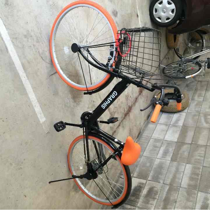 自転車 26型 黒 オレンジ 定価 20980円