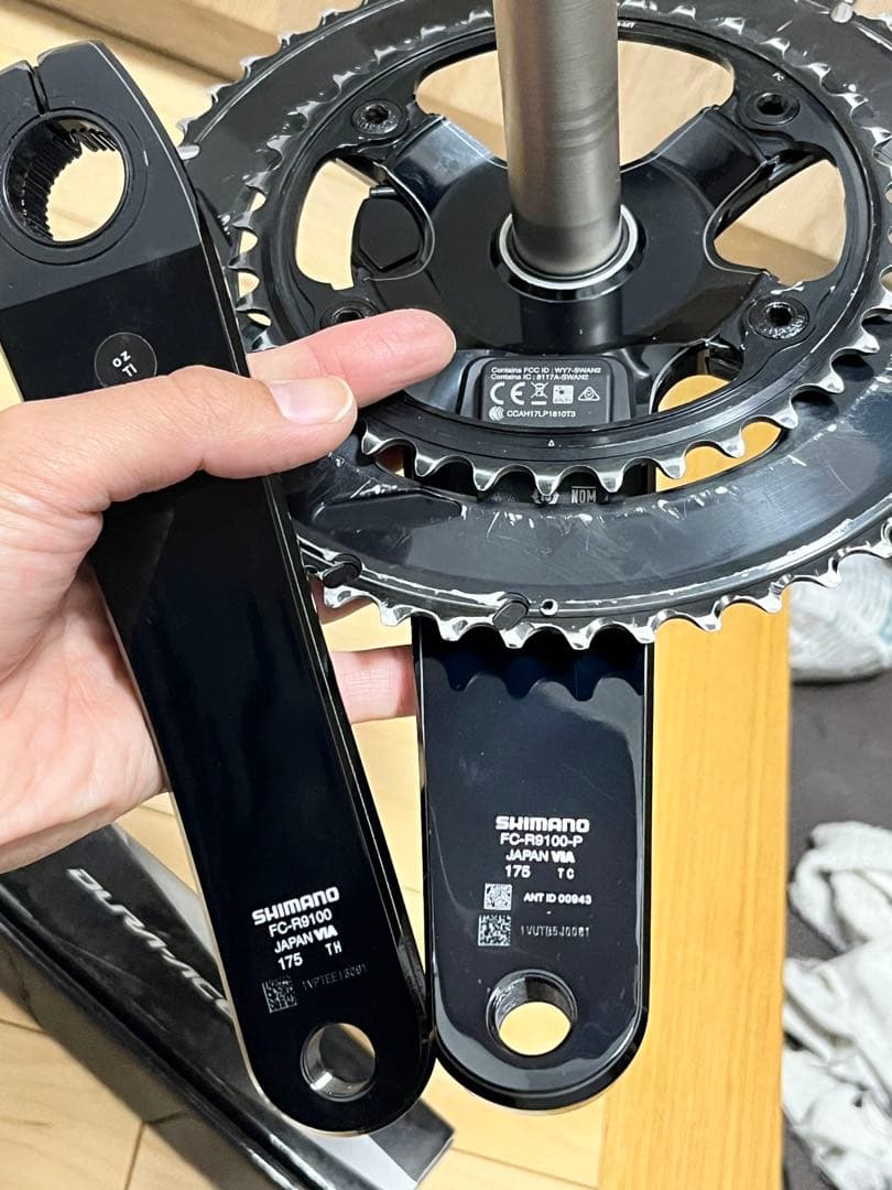 極美品　FC-9100-P チェーンリング走行少 デュラエース