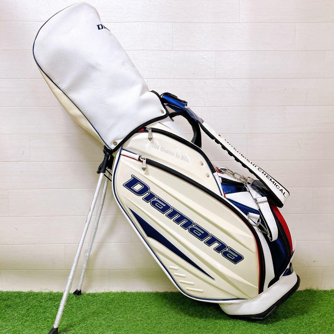 M1.ディアマナ　スタンド式　エナメル高級キャディバッグ　ゴルフクラブケース