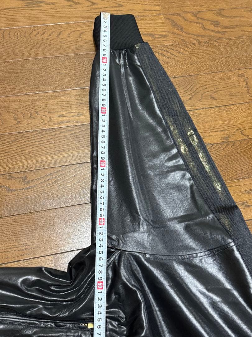 adidas フード付き コーティング ジャケット ジャージ ブラック