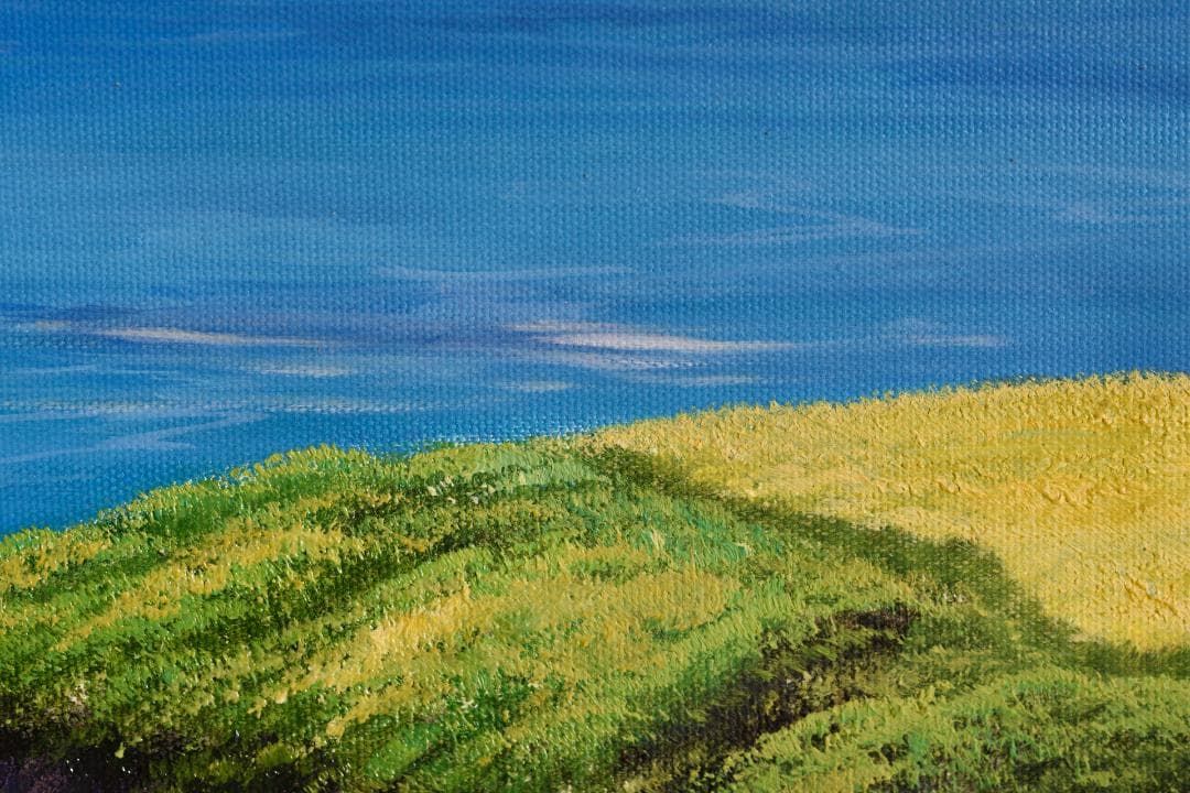 未使用高級ゴールド額付★手書き油絵★外寸約880×660mm 玄関やリビングに8