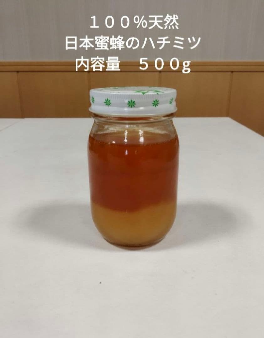 日本蜜蜂の天然ハチミツ　無添加　内容量５００g×2本