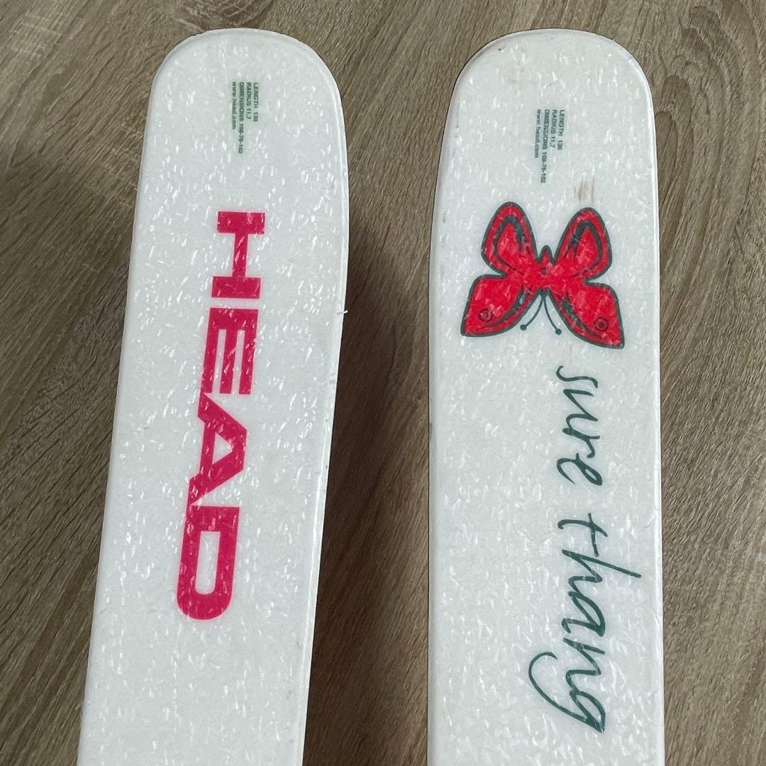 HEAD135cm SALOMON22/23.5cmストック付きスキーセット‼︎