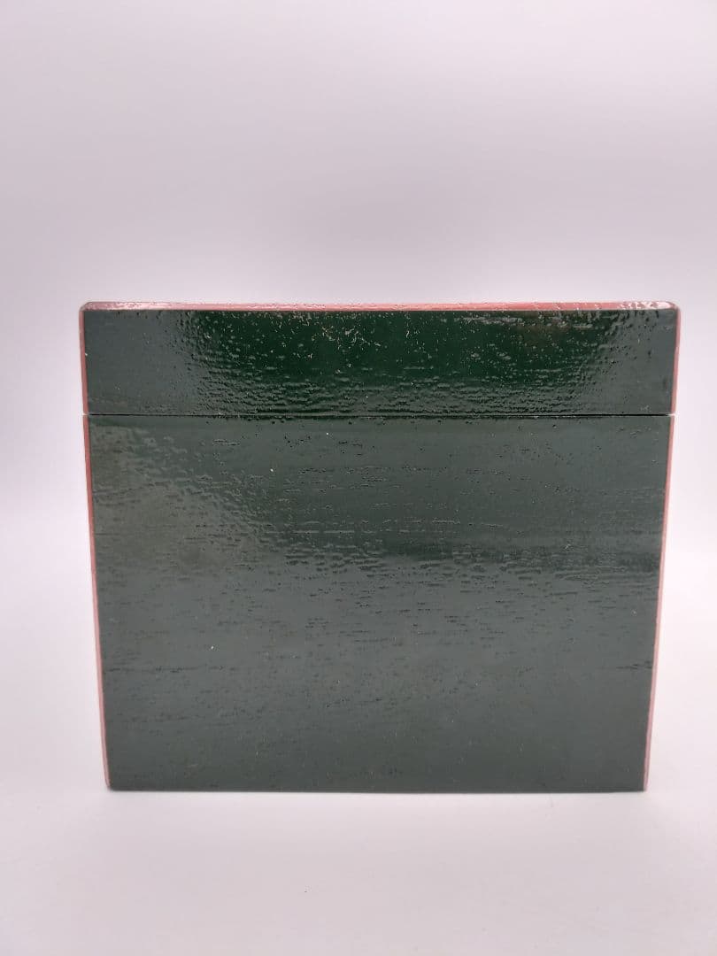 c861 茶箱 青漆 爪紅 紙箱 茶道具 古物