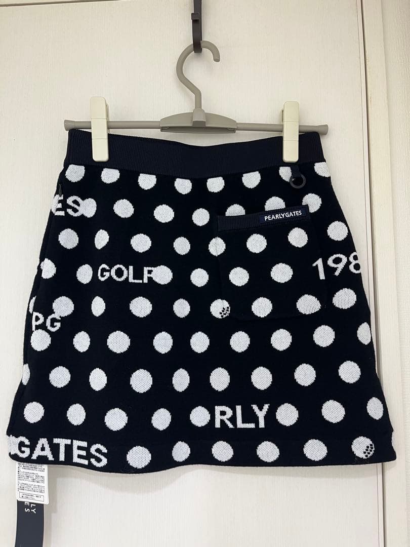 PEARLY GATES ドット柄ニットゴルフスカート