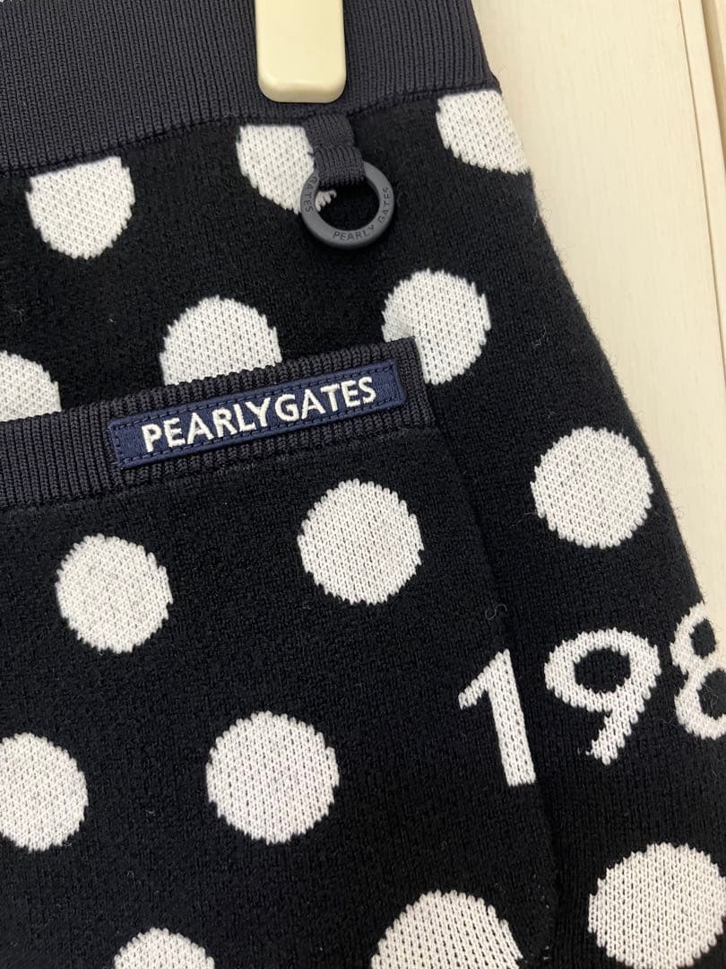 PEARLY GATES ドット柄ニットゴルフスカート