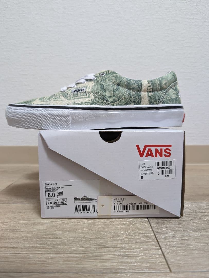 新品未使用 正規品 シュプリームSupreme Vans Dollar Era