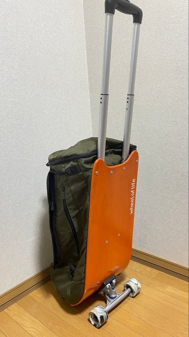 スケボー★スケートボード★キャリーバック カーキオレンジ