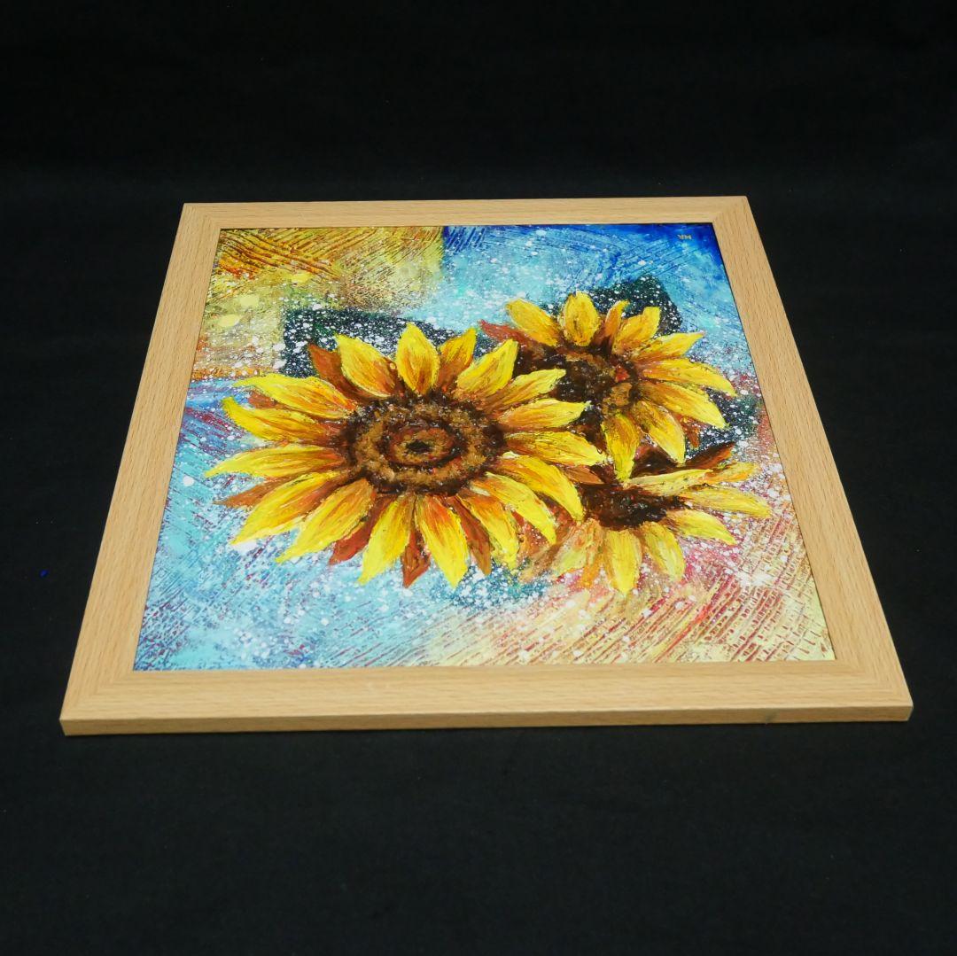 油絵 油彩 油彩画 絵 絵画【向日葵】