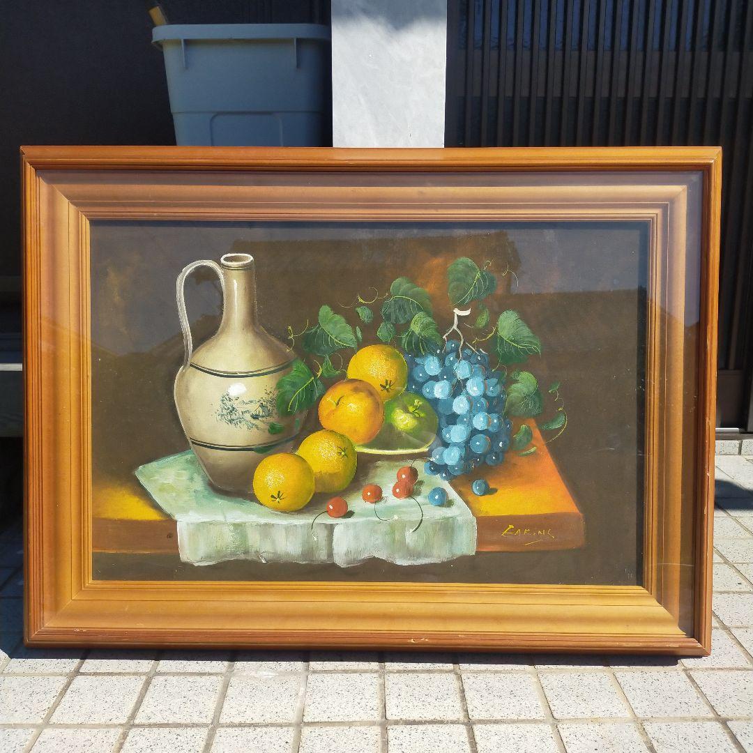 絵画　果物　静物画　油絵