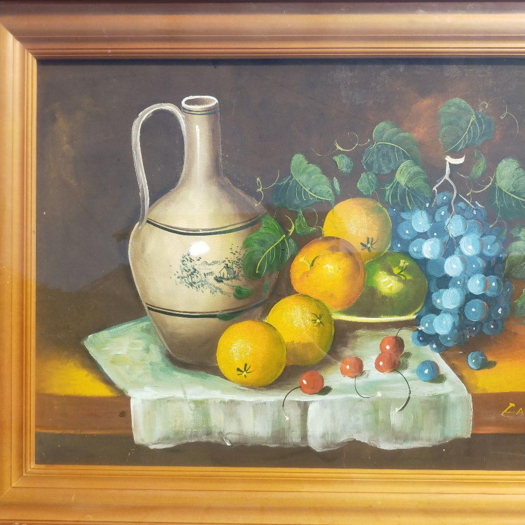 絵画　果物　静物画　油絵