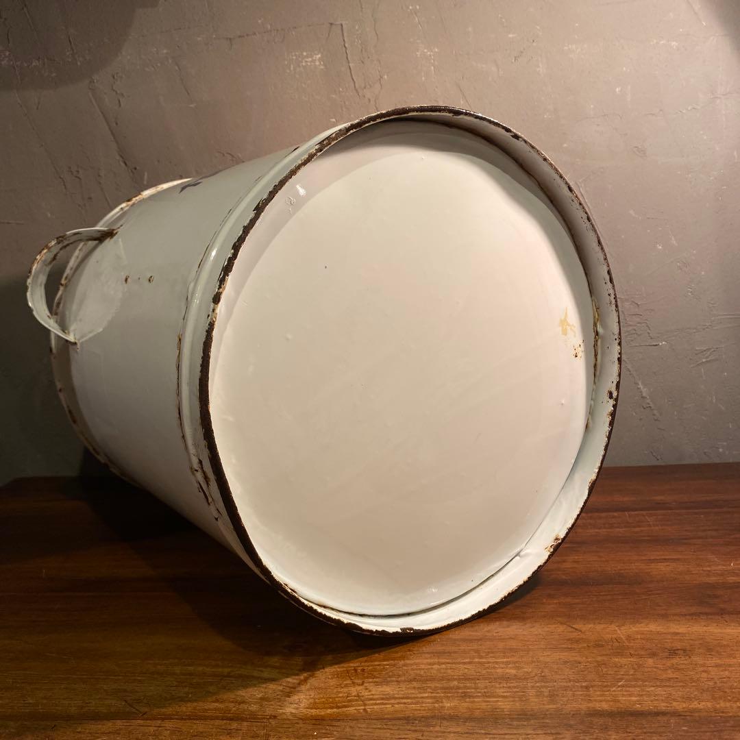 昭和レトロ マルキ味噌 ホーロー缶 ゴミ箱 シャビー 古道具 ヴィンテージ